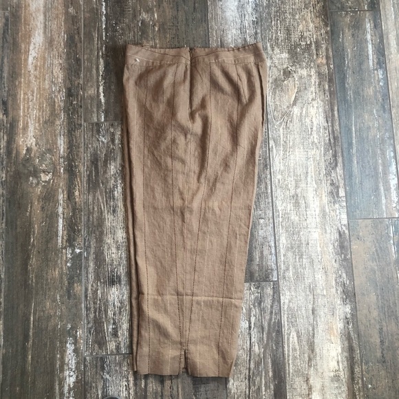 VINTAGE Norton Studio linen blend cropped capri pants plus size 16 - Picture 4 of 9